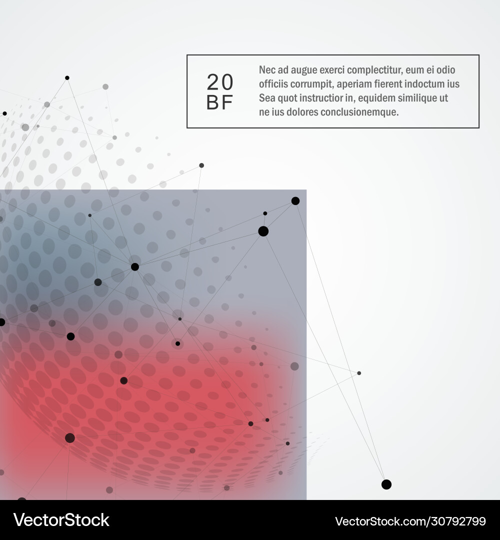 Molecular structure with connected points Vector Image