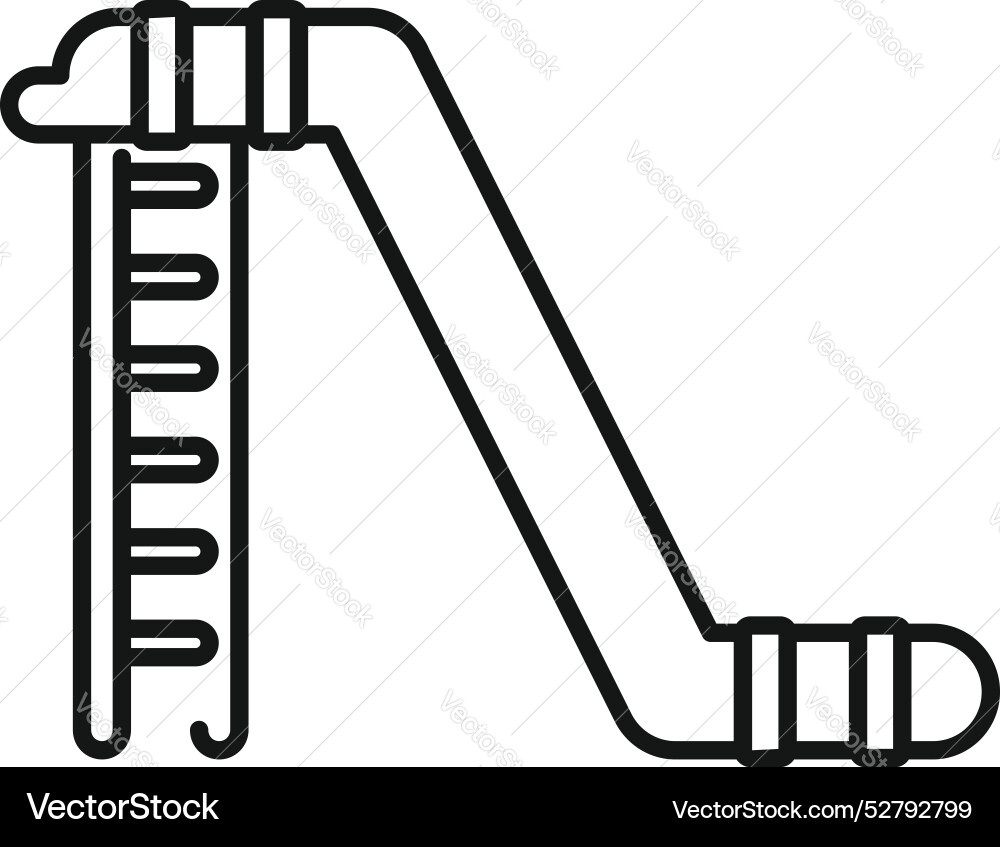 Playground slide with ladder providing fun Vector Image