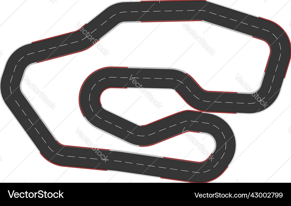 Racetrack map icon cartoon car race Racetrack map icon cartoon car race vector image