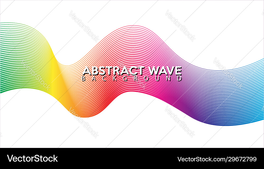 Rainbow abstract wave line background design Rainbow abstract wave line background design Vector Image