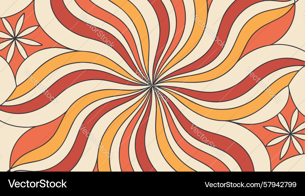 Retro Swirl Burst Pattern Vector Image