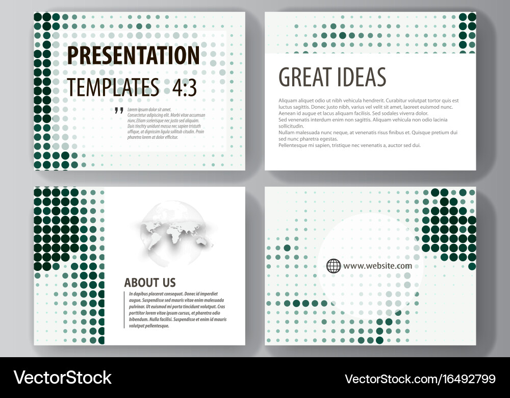 Set of business templates for presentation slides vector image