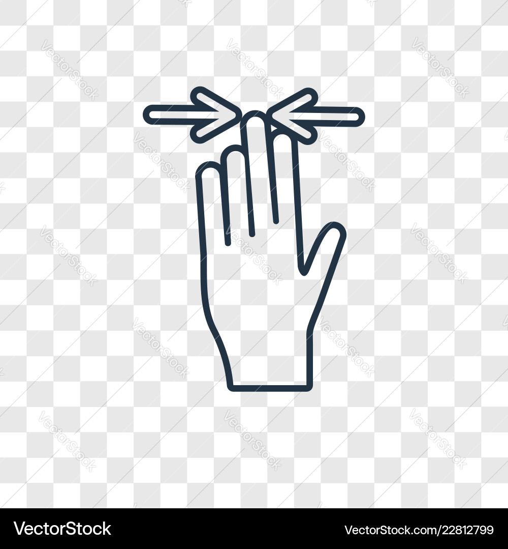 Swipe concept linear icon isolated on transparent Swipe concept linear icon isolated on transparent vector image