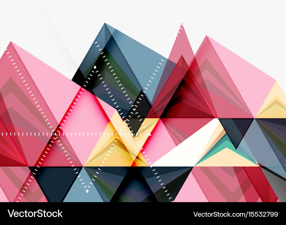 Triangular low poly a4 size geometric vector image
