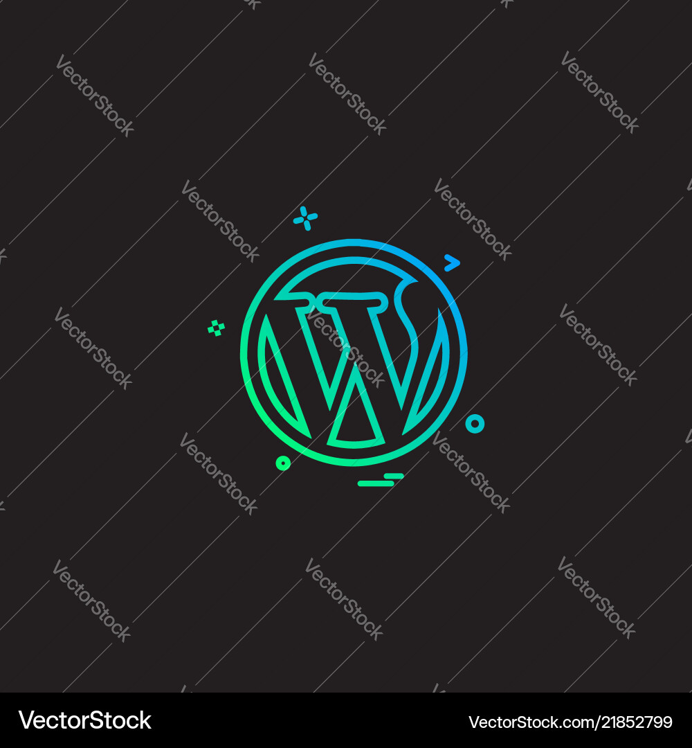 WordPress Icon Collection vector image