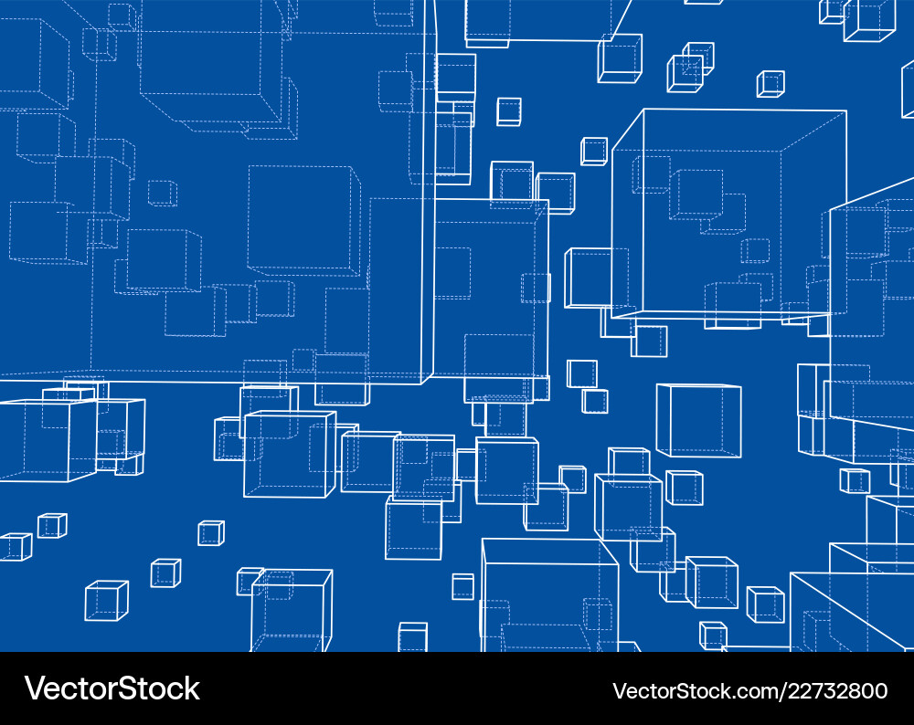 Abstract boxes background Abstract boxes background vector image