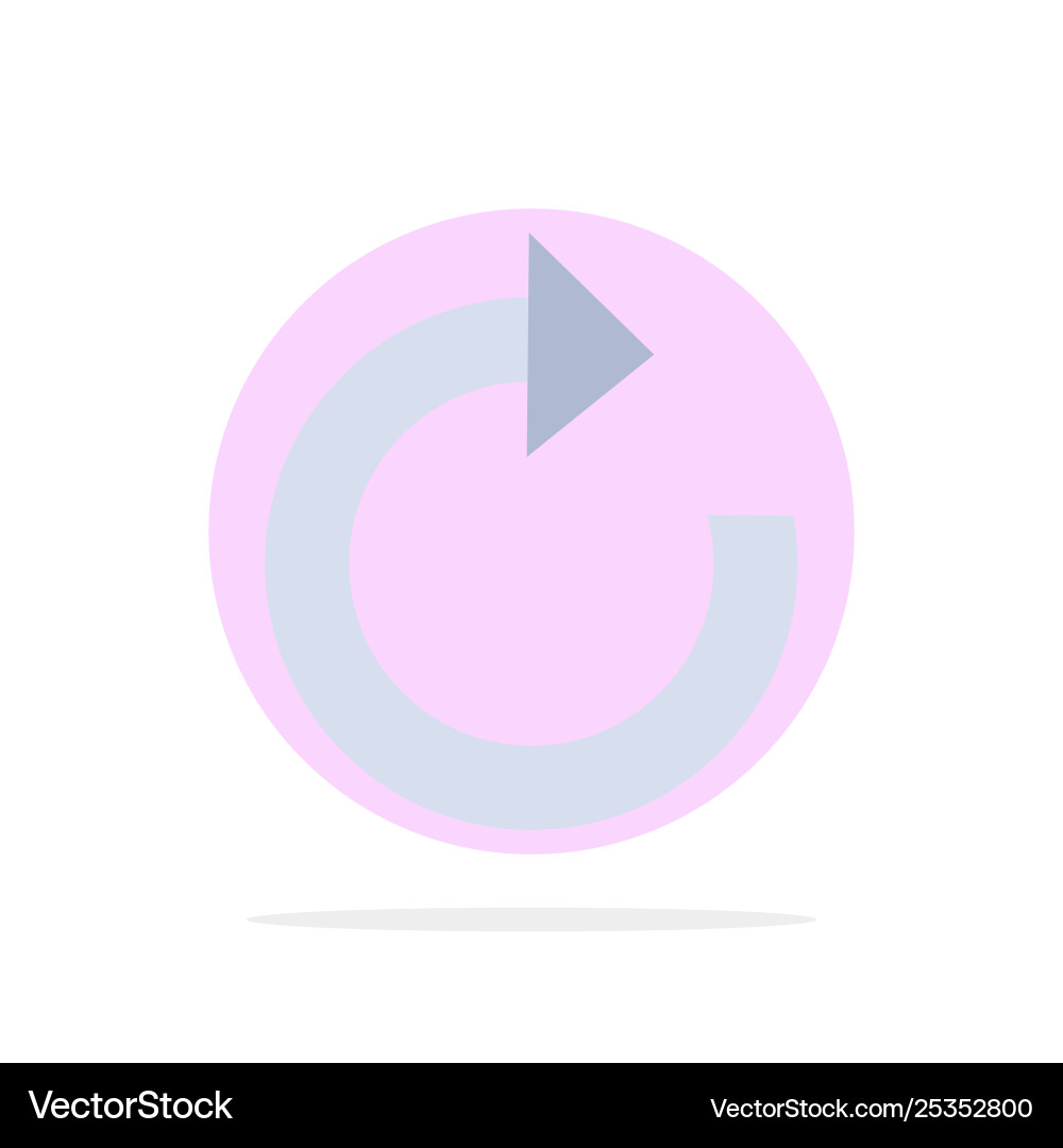 Arrow restore refresh abstract circle background vector image