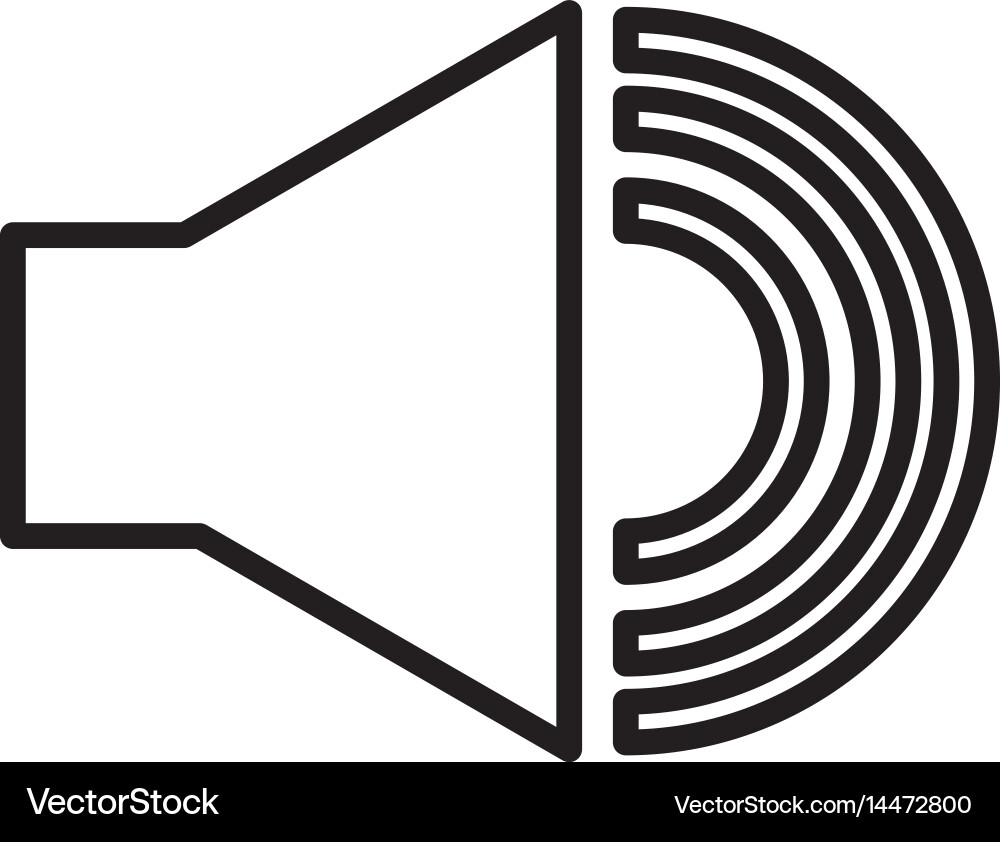 Audio speaker interface menu vector image
