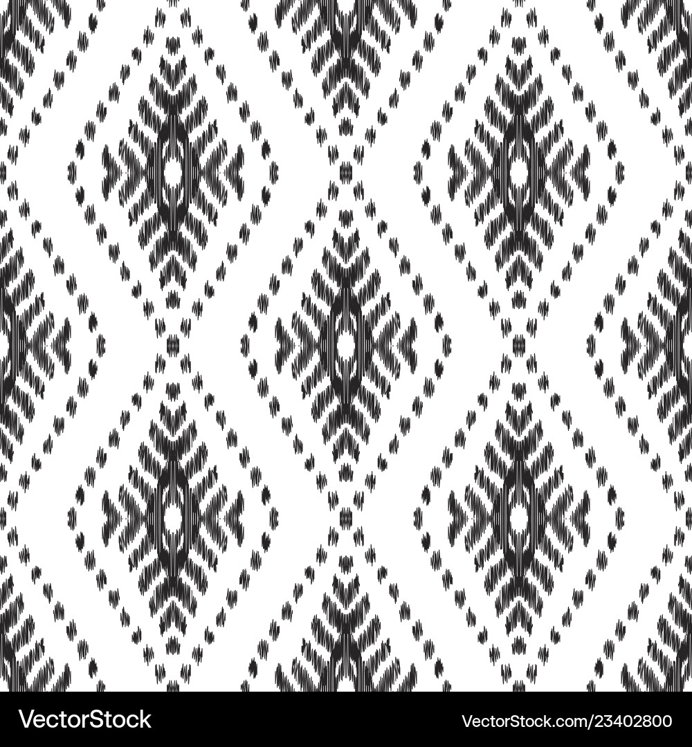 Bohemian Ikat Pattern Vector Image