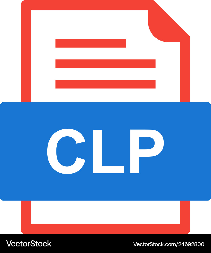 Clp file document icon vector image