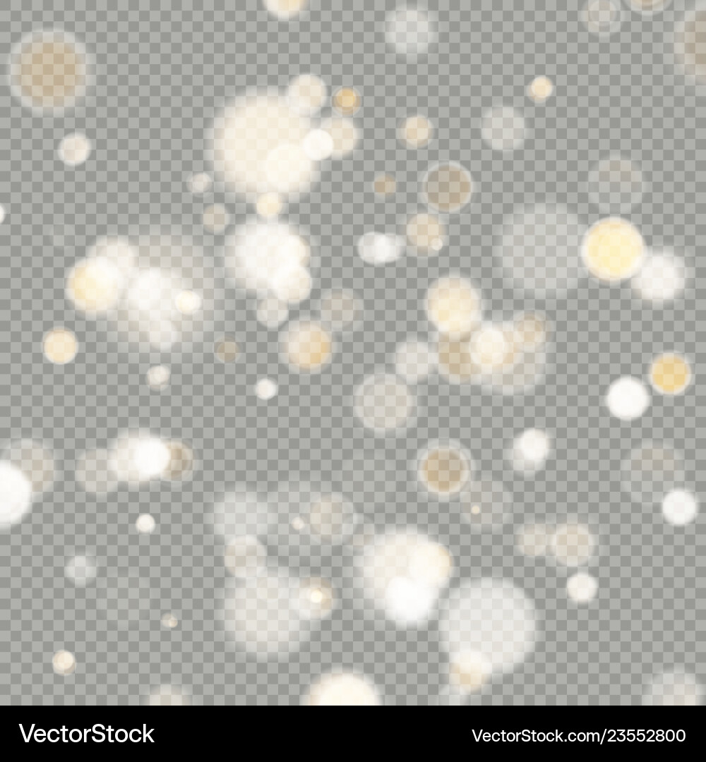 Effect of bokeh circles isolated on transparent Vector Image