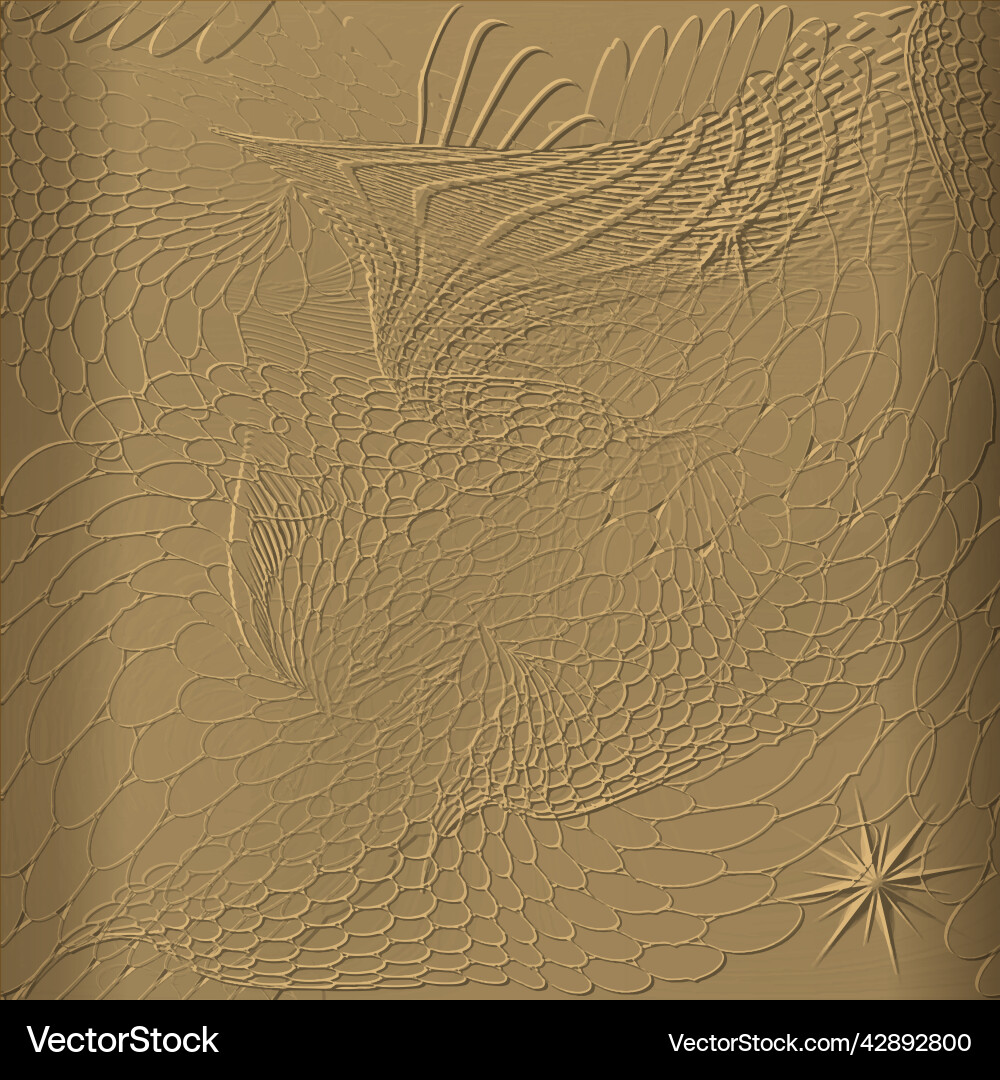 Embossed abstract 3d gold seamless pattern Embossed abstract 3d gold seamless pattern vector image