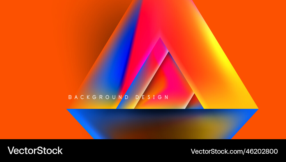 Futuristic triangle abstract background vector image