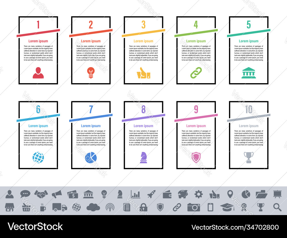 Infografisches Design Business Konzept mit 10 Schritten Infografisches Design Business Konzept mit 10 Schritten vektorbild