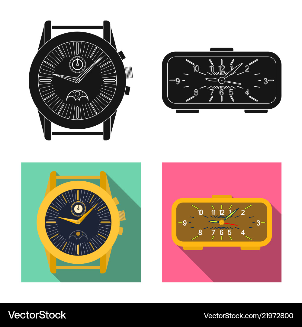 Isolated object of clock and time symbol vector image