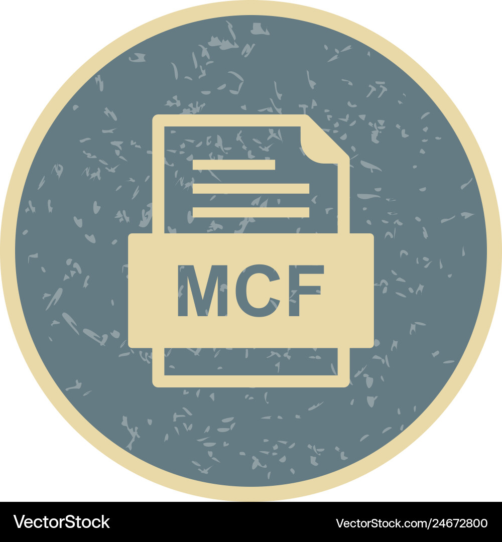 Mcf file document icon vector image