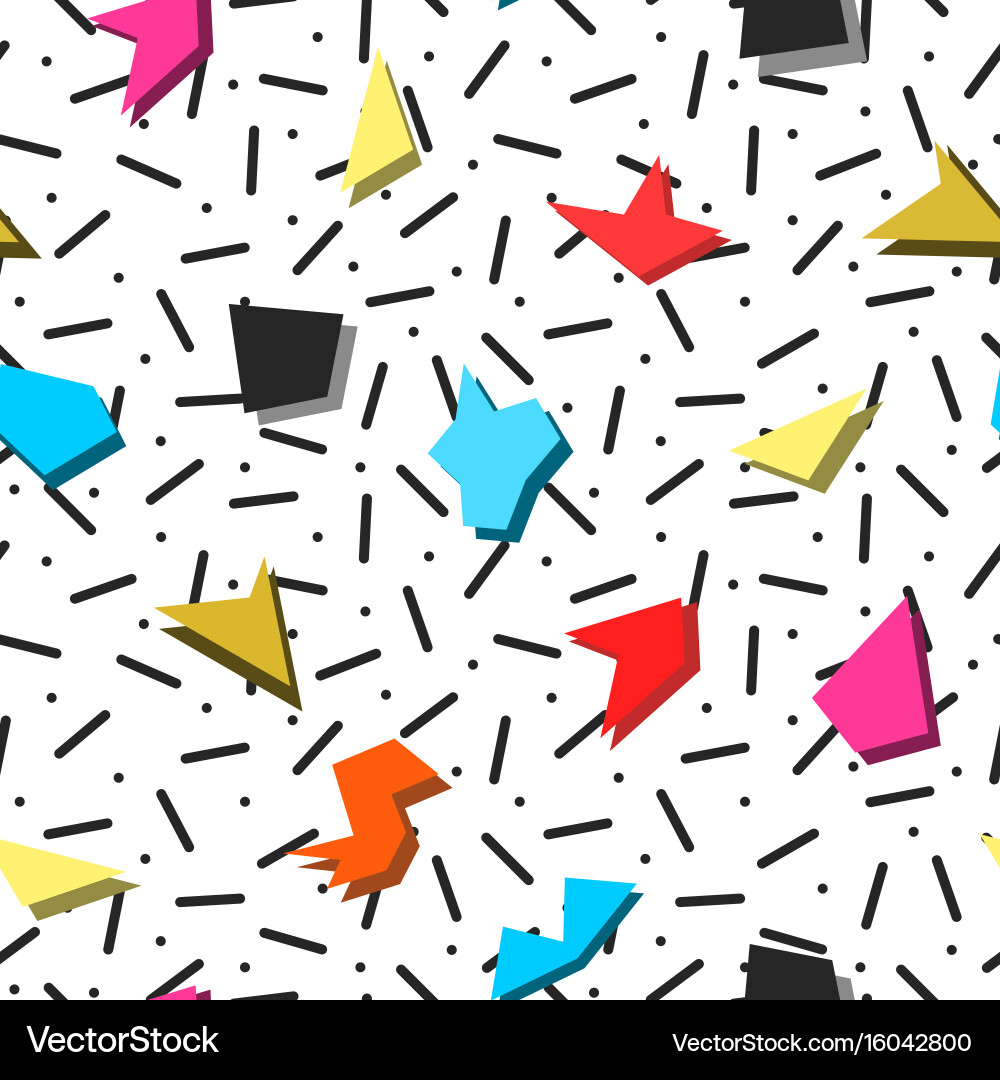 Memphis Style Pattern vector image