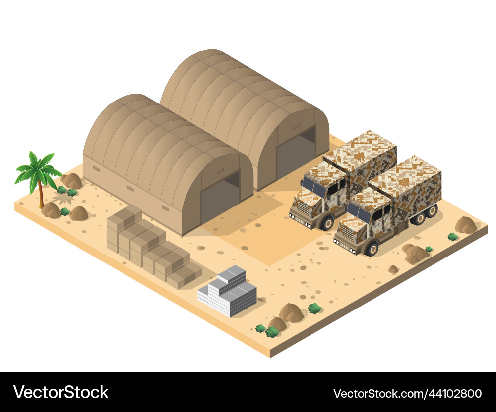 Module base camp object element for building Module base camp object element for building vector image