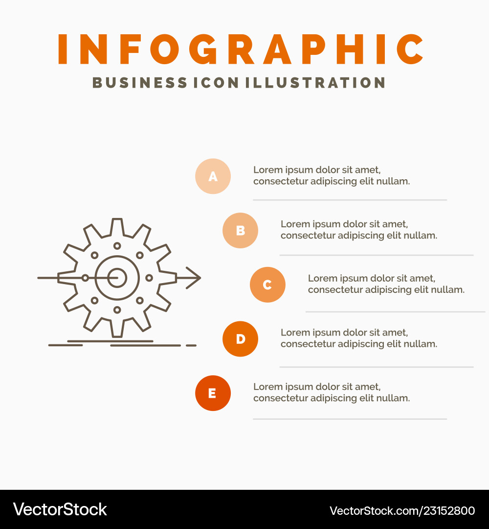 Performance progress work setting gear Performance progress work setting gear vector image