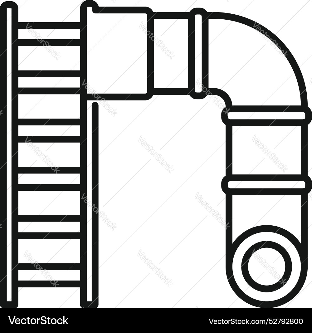 Playground slide structure with ladder Playground slide structure with ladder vector image