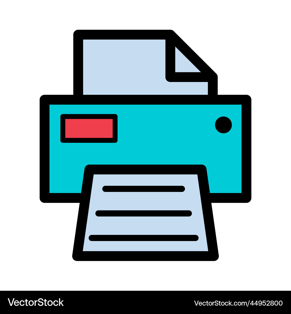 Printer document web icon printout machine Printer document web icon printout machine vector image