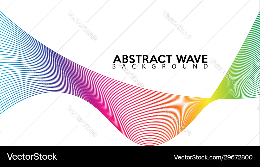 Rainbow abstract wave line background design vector image