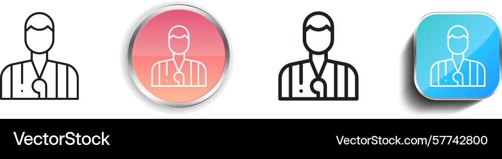 Referee icon thin linear regular and button style vector image