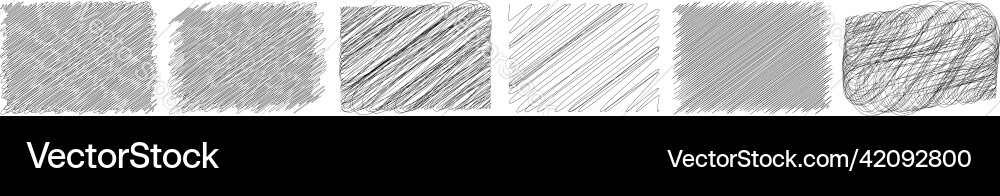 Set of scribble sketch doodle rectangle textures Set of scribble sketch doodle rectangle textures vector image