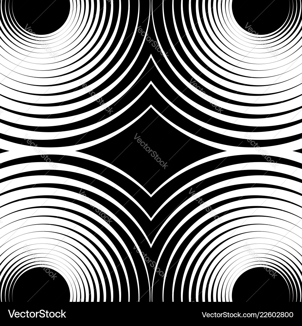 Symmetrical repeatable pattern with concentric Symmetrical repeatable pattern with concentric vector image