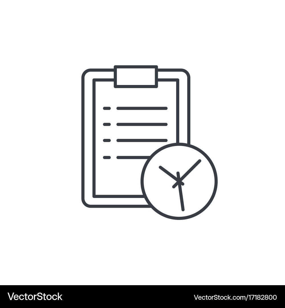 To-Do List with Clock Icon vector image