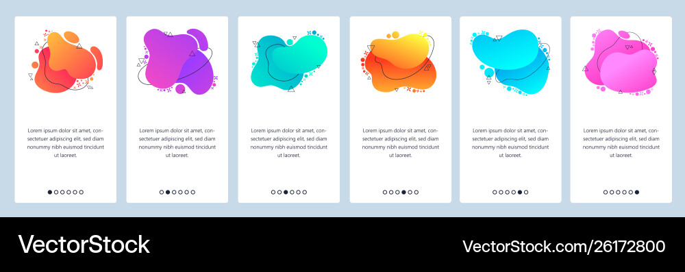 Website and mobile app onboarding screens Website and mobile app onboarding screens vector image