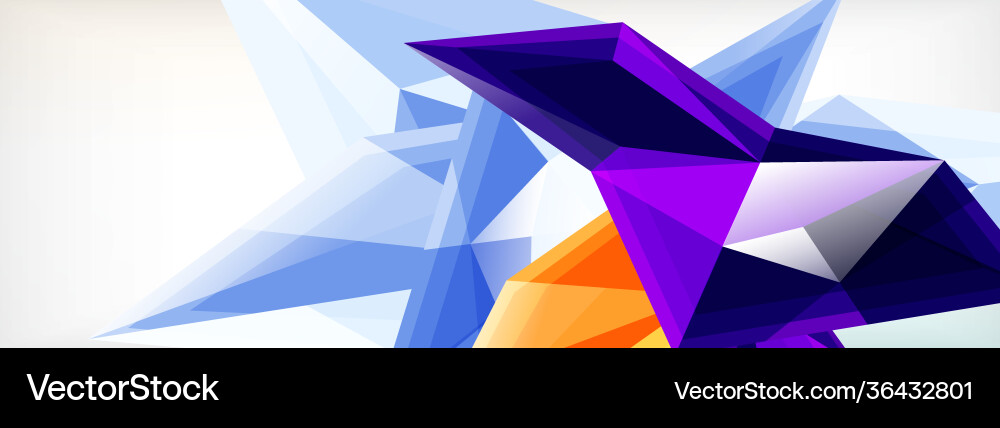 3d triangles and pyramids abstract vector image