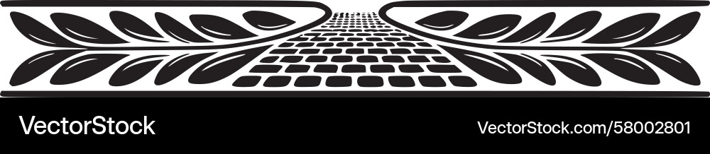 Black Linear Border Segment Vector Image