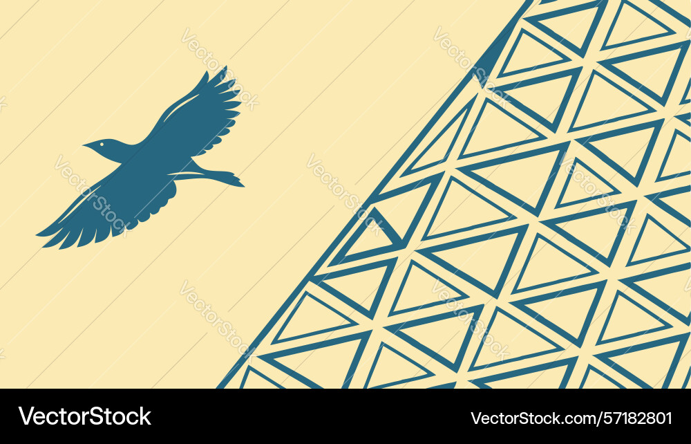 Blue geometric triangle pattern design generative vector image