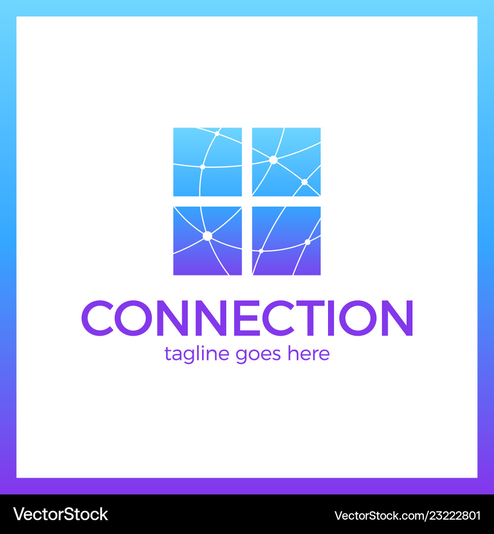Design abstract four square element crushing vector image