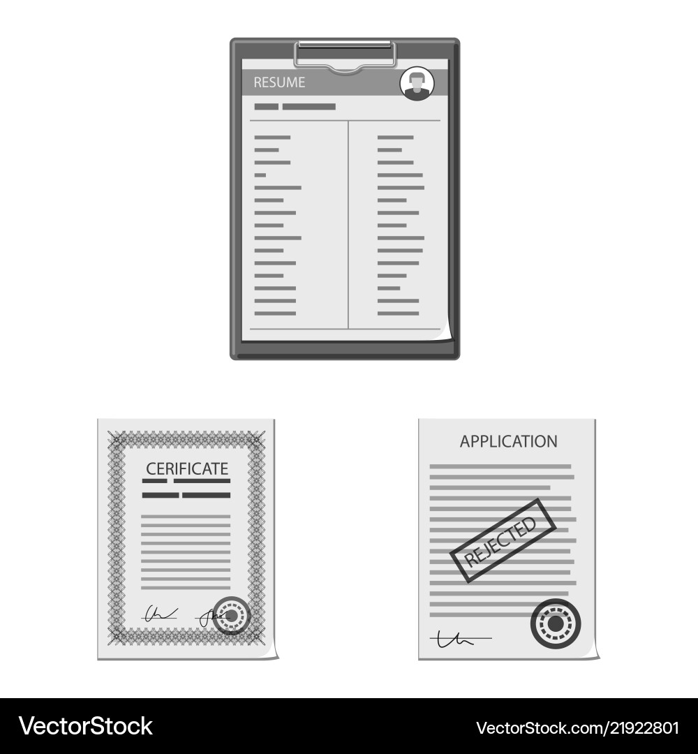 Design of form and document icon set Design of form and document icon set Vector Image