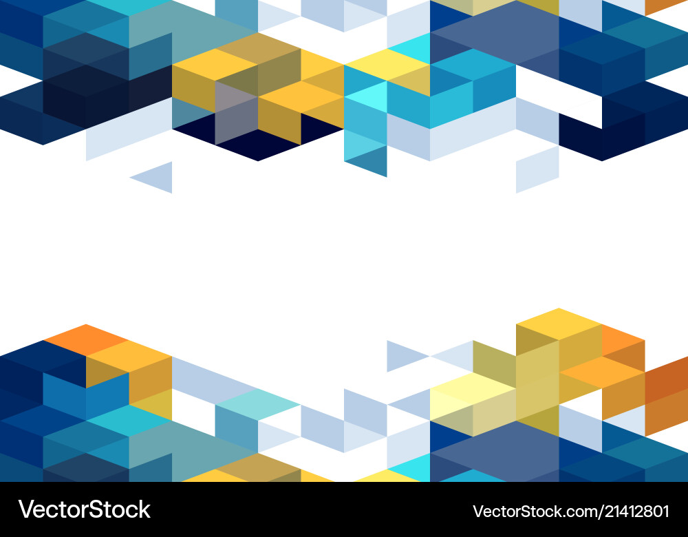 Geometric Color Cube Background vector image