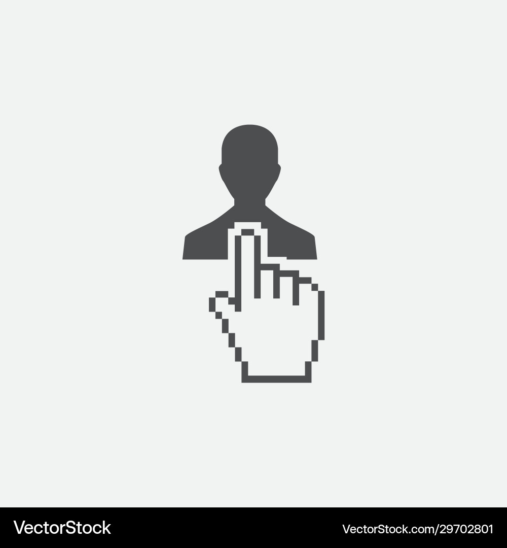 Hand select man icon Vector Image