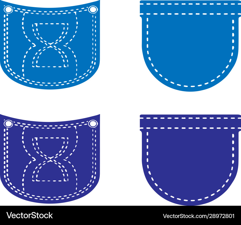 Jean pocket icon isolated on white background Jean pocket icon isolated on white background vector image