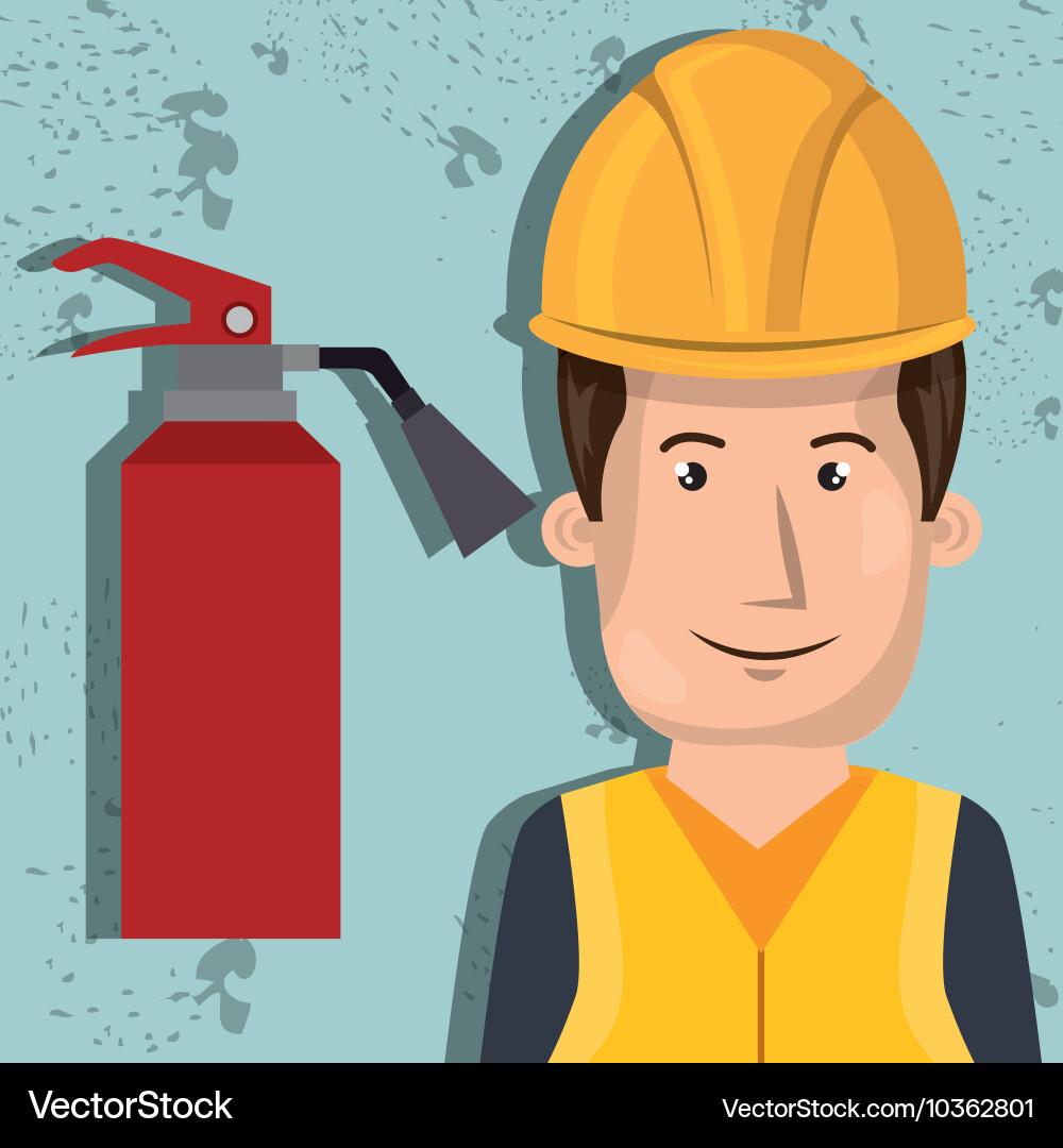 Man worker protection tools icon Vector Image
