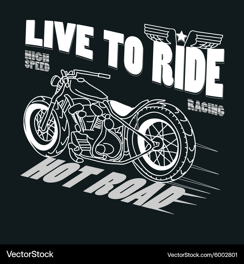 Motorcycle Racing Speed Graphics Vector Image