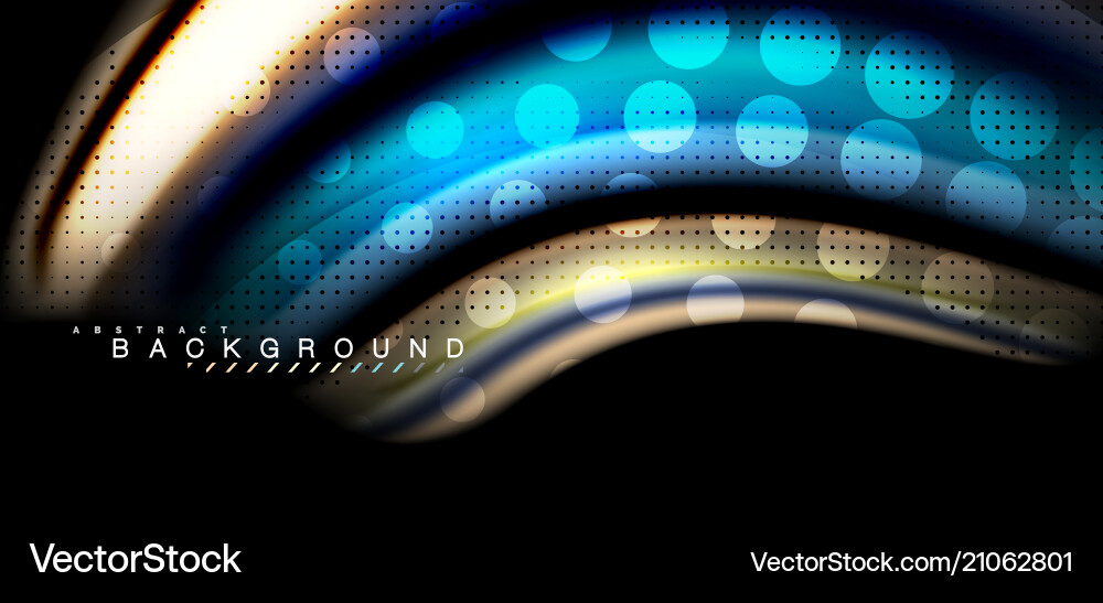Multicolored wave lines on black background design Multicolored wave lines on black background design vector image