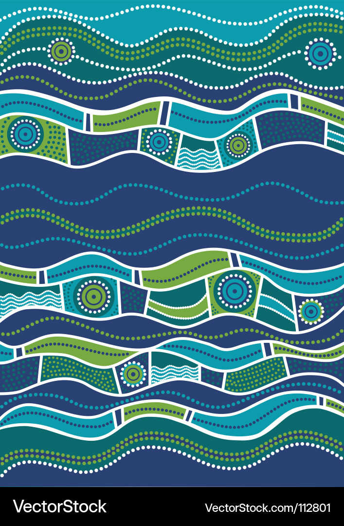 Native Australian Aboriginal Pattern Vector Image