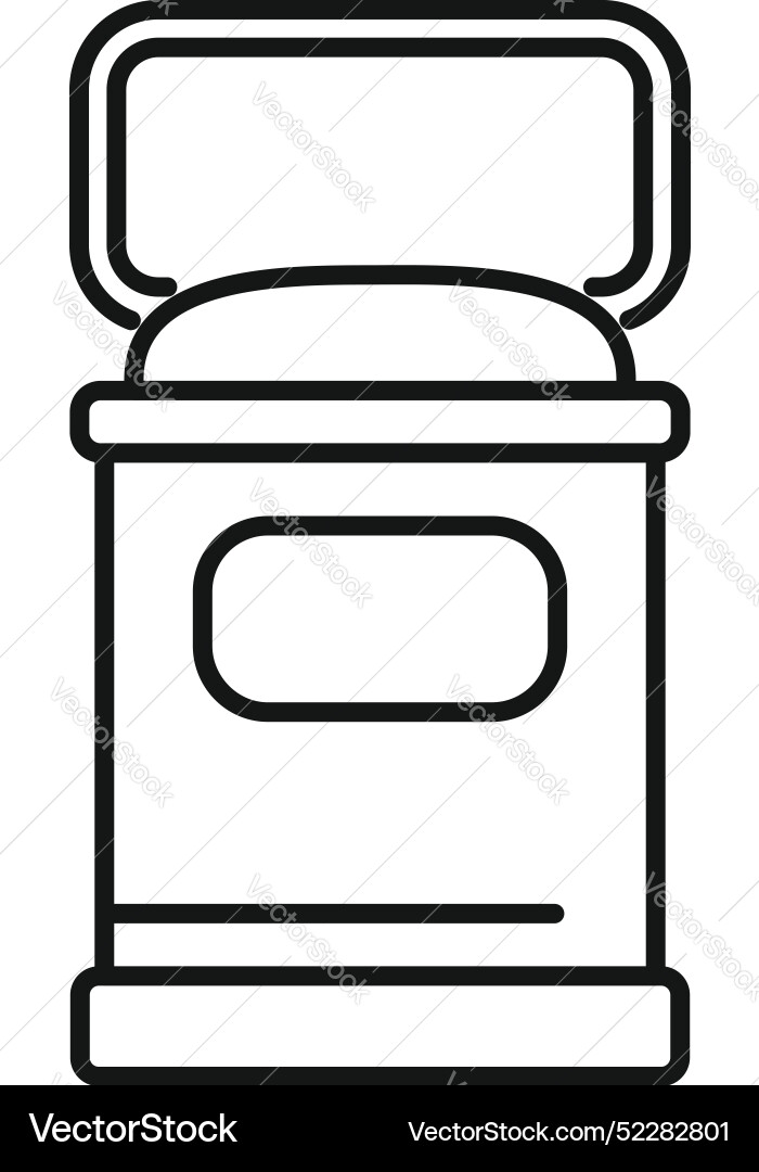 Opened tin can with handle for storing food Opened tin can with handle for storing food vector image