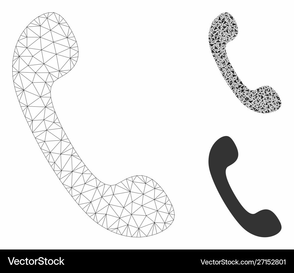 Phone mesh network model and triangle vector image