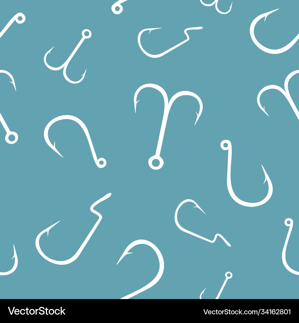 Seamless pattern with different types fishing Seamless pattern with different types fishing vector image