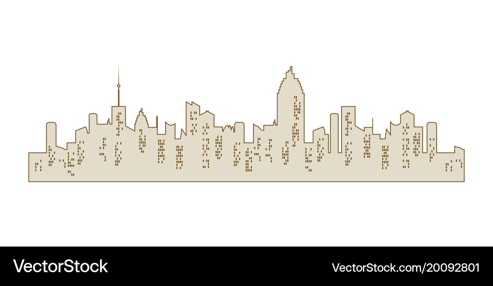 Stadt Silhouette vektorbild