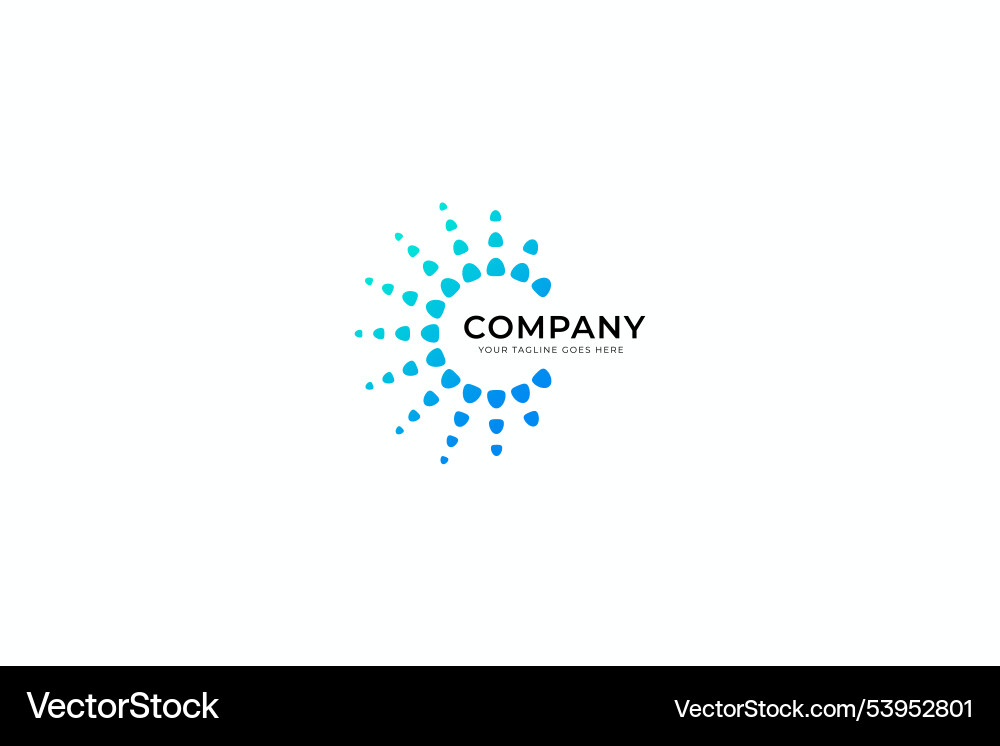 Tech company logo global connection and network Vector Image