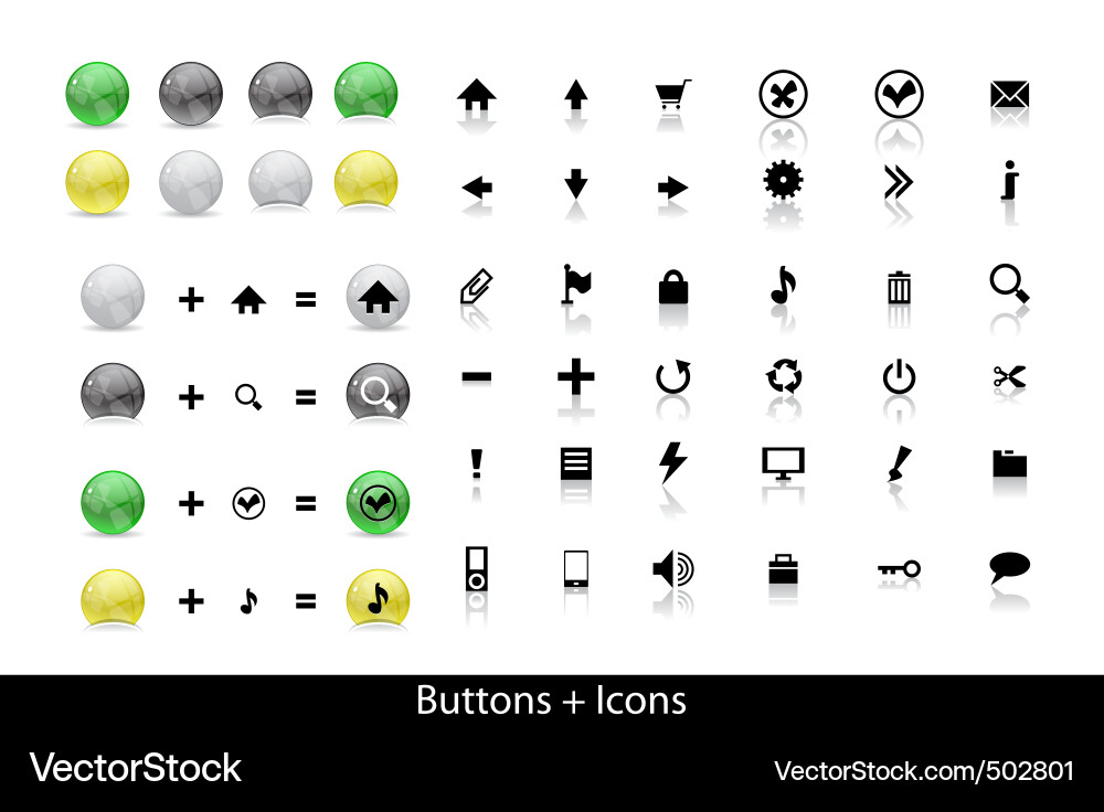 Web buttons pack Vector Image