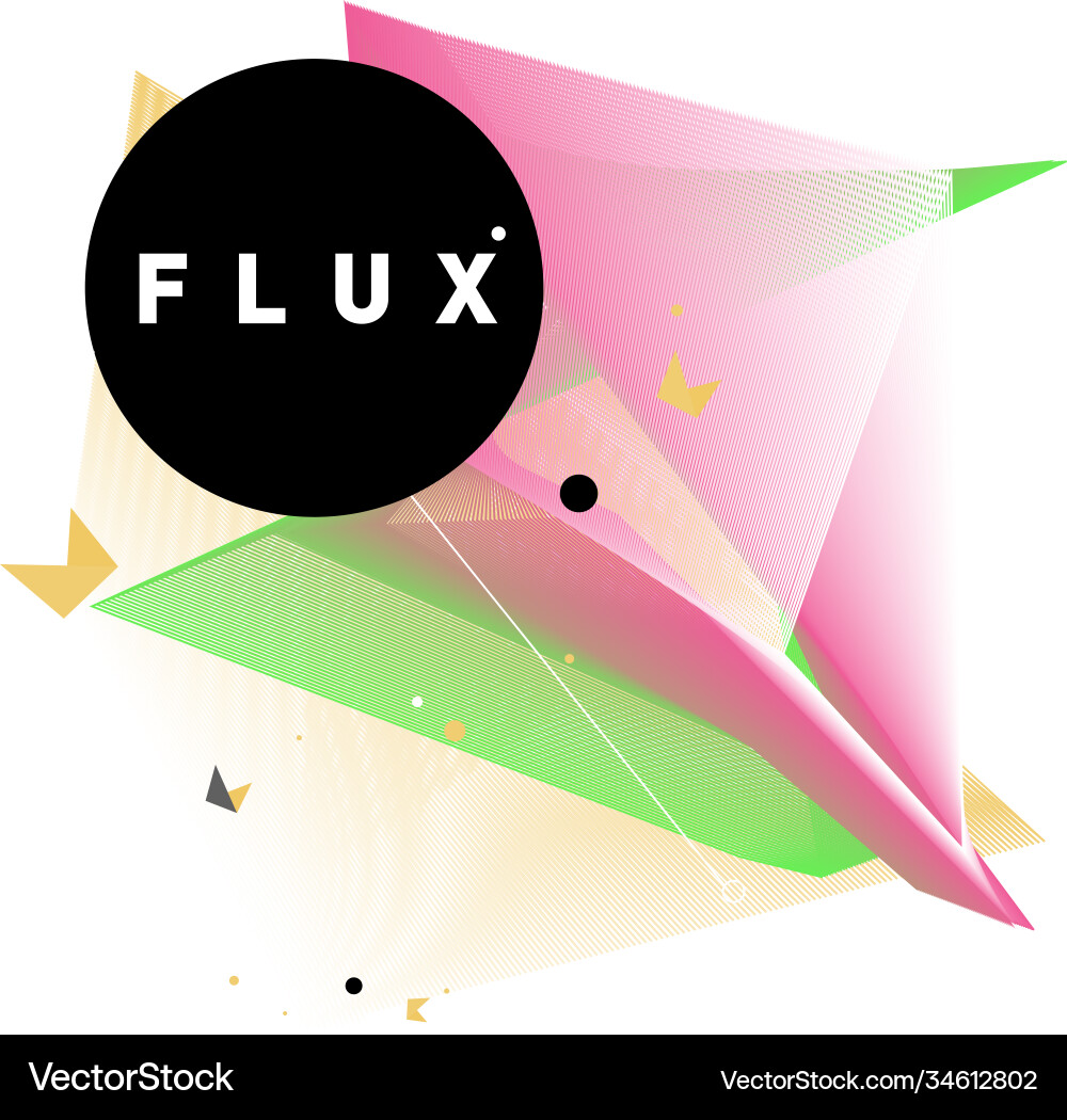 3d colorful wave background dynamic flux effect Vector Image